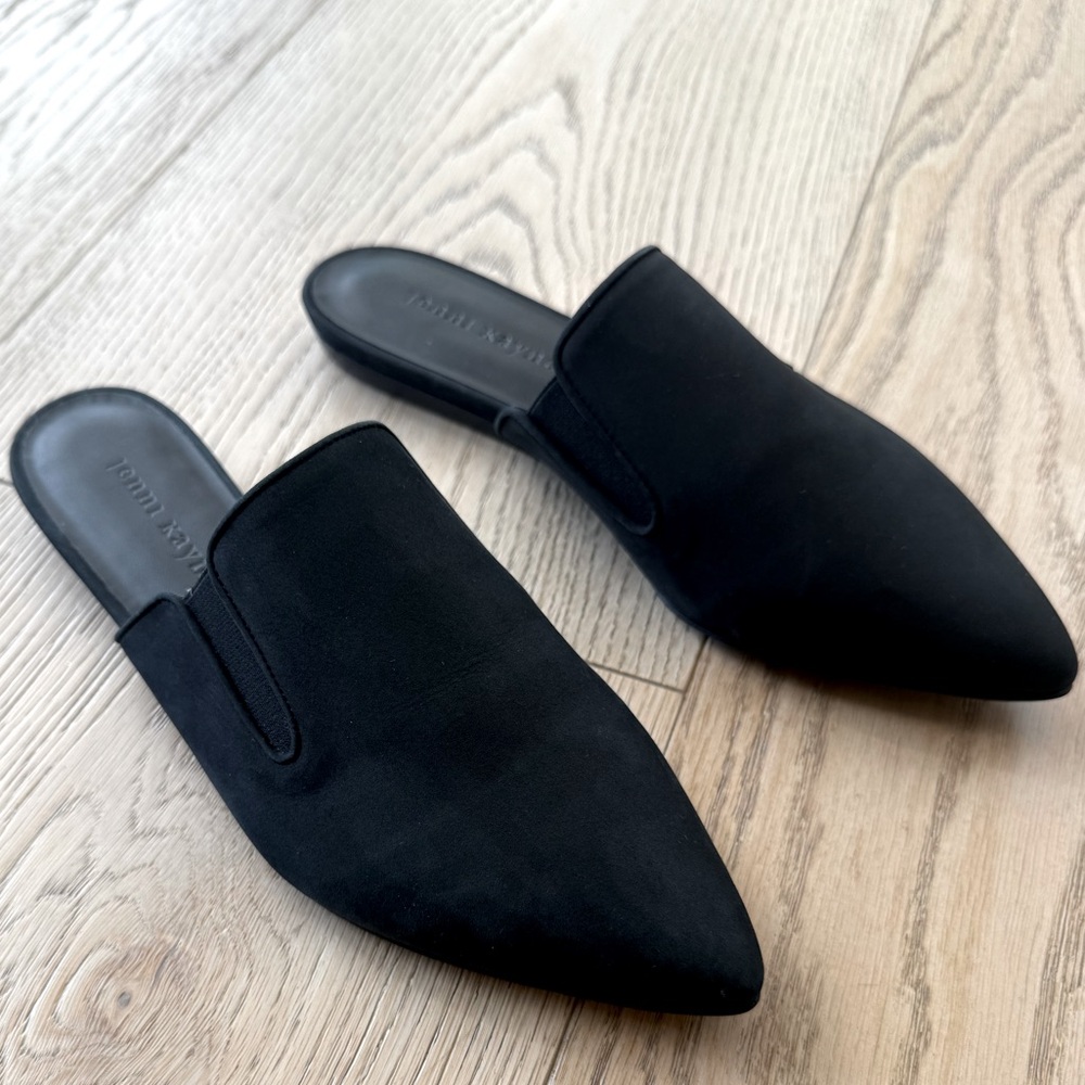 Jenni Kayne Suede Mule in Black - Size 38